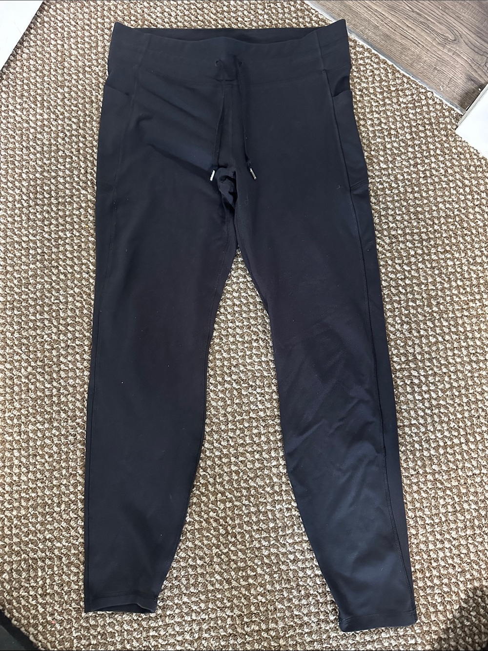 all in motion Women's Black High-Rise Leggings with Drawstring 021